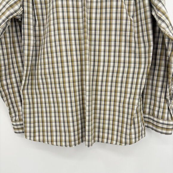 Eddie Bauer Vented Long Sleeve Fishing Shirt Mens Lg Roll Tab Plaid Zip Pocket - Picture 6 of 10